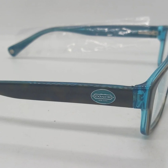 NWT RX-ABLE COACH EYEGLASS FRAMES 5116 DARK TORTOISE/ TURQUOISE - Picture 4 of 5
